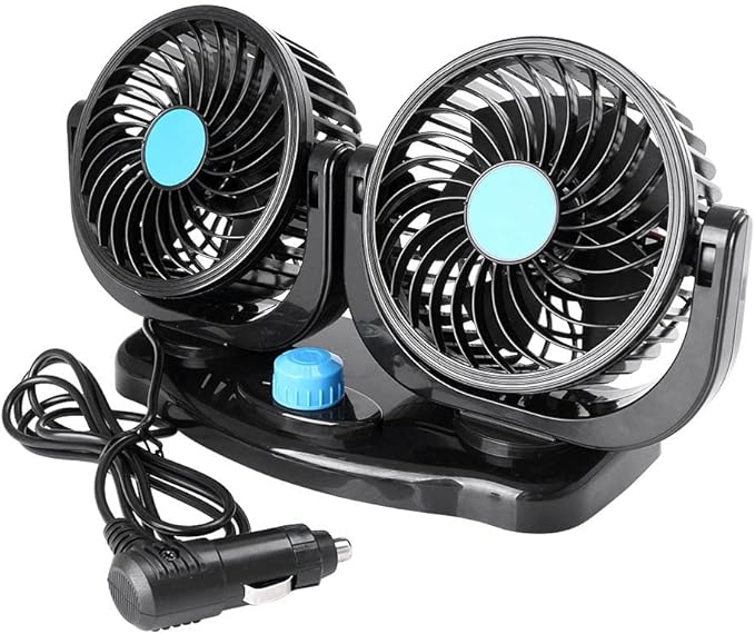 Ventilador Doble 360° para Carro || Frescura Inteligente