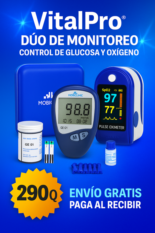 VitalPro® || Dúo de Monitoreo: Control de Glucosa y Oxígeno