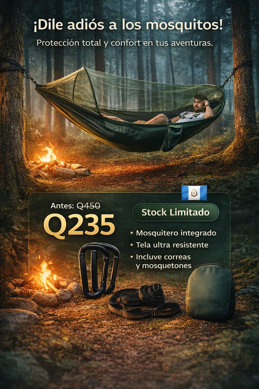 Hamaca Explorer™ || Con Mosquitero Integrado para camping
