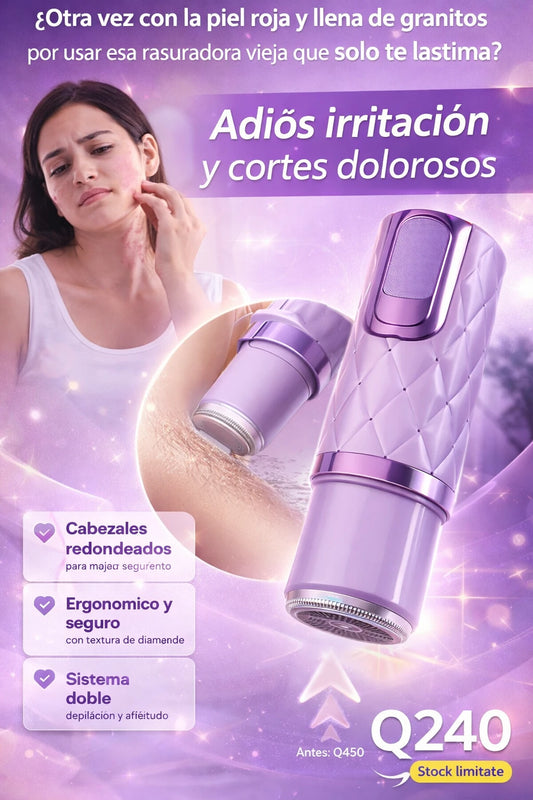Afeitadora Depiladora 2 en 1 || Elimina el vello fácil, rápido y sin irritación
