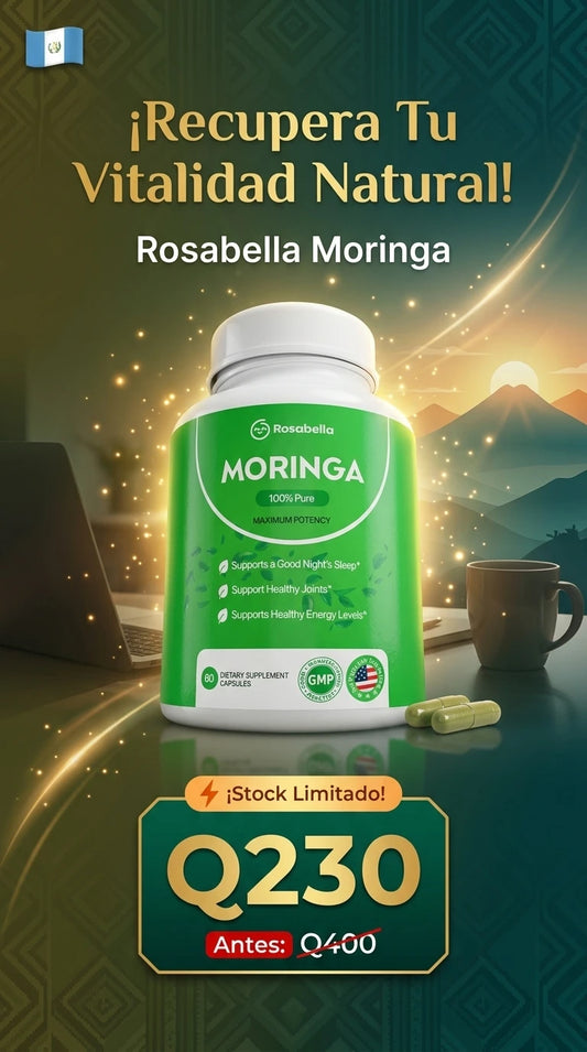 Rosabella Moringa - Cápsulas de Moringa Pura Rica en Nutrientes