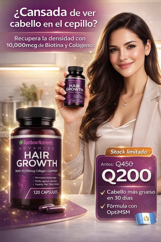 Hair Growth || Tratamiento para Crecimiento de Cabello con Biotina y Colágeno