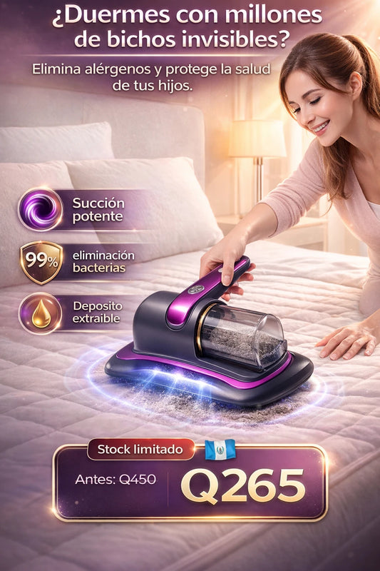 Aspiradora Antiácaros de Alta Potencia || Limpieza Profunda para Colchones y Sofás
