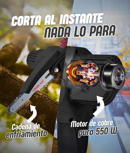 CortaPro® Mini motosierra inalámbrica y portátil