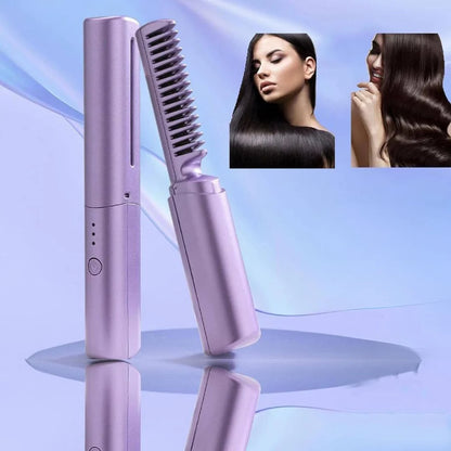 Peine Plancha de Pelo Inalámbrico Portátil