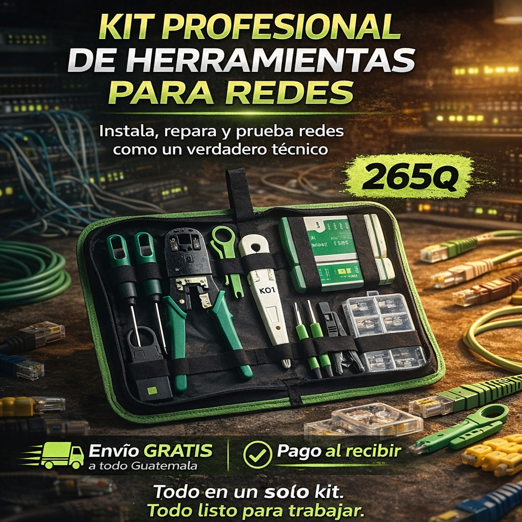 Kit Profesional de Herramientas para Redes