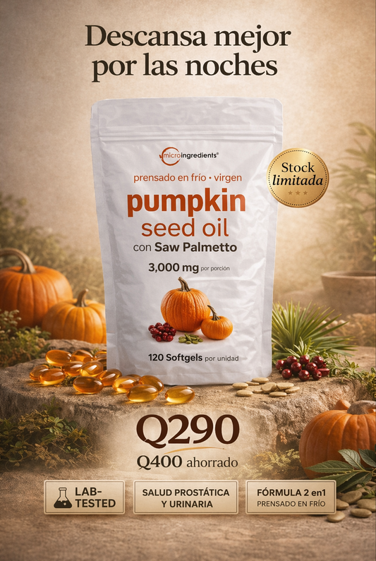 Cápsulas de Aceite de Semilla de Calabaza 4000mg
