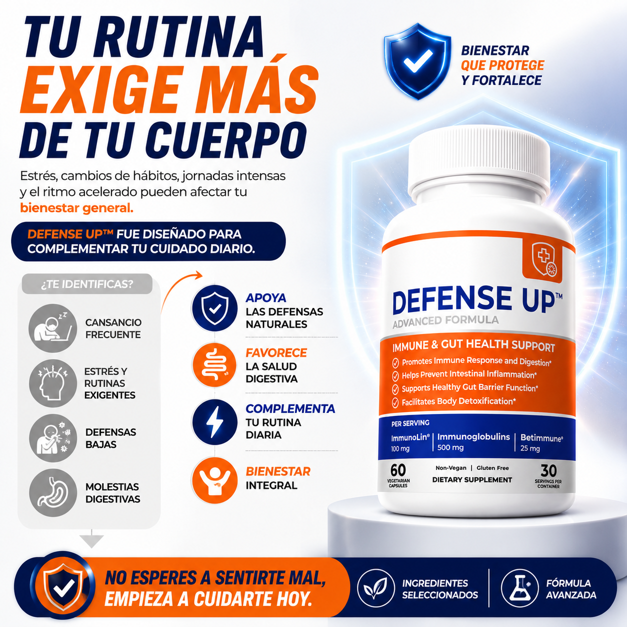 DEFENSE UP™ | Fórmula Avanzada Para Tu Bienestar Diario Desde Adentro