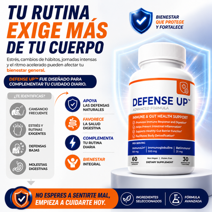 DEFENSE UP™ | Fórmula Avanzada Para Tu Bienestar Diario Desde Adentro