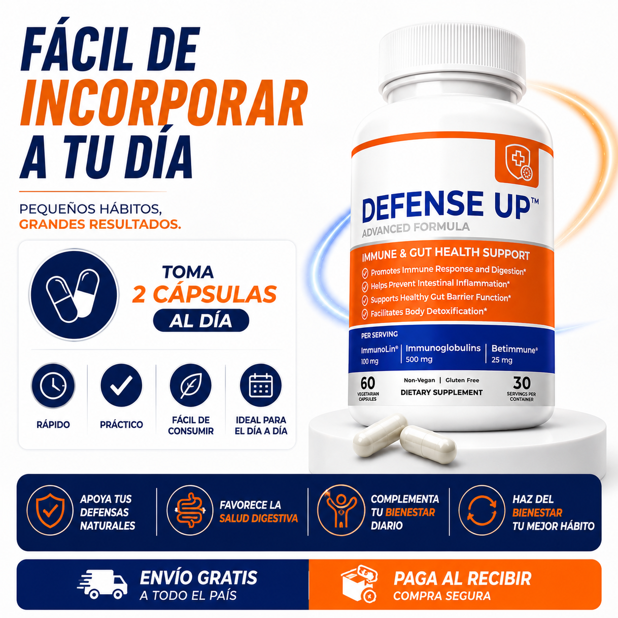 DEFENSE UP™ | Fórmula Avanzada Para Tu Bienestar Diario Desde Adentro