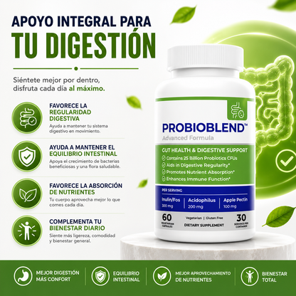 Probiohealth™ Apoya tu bienestar digestivo con una fórmula avanzada 4 en 1