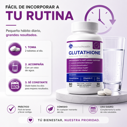 GLUTATHIONE ADVANCED™  Protección Antioxidante Avanzada para tu Bienestar Diario