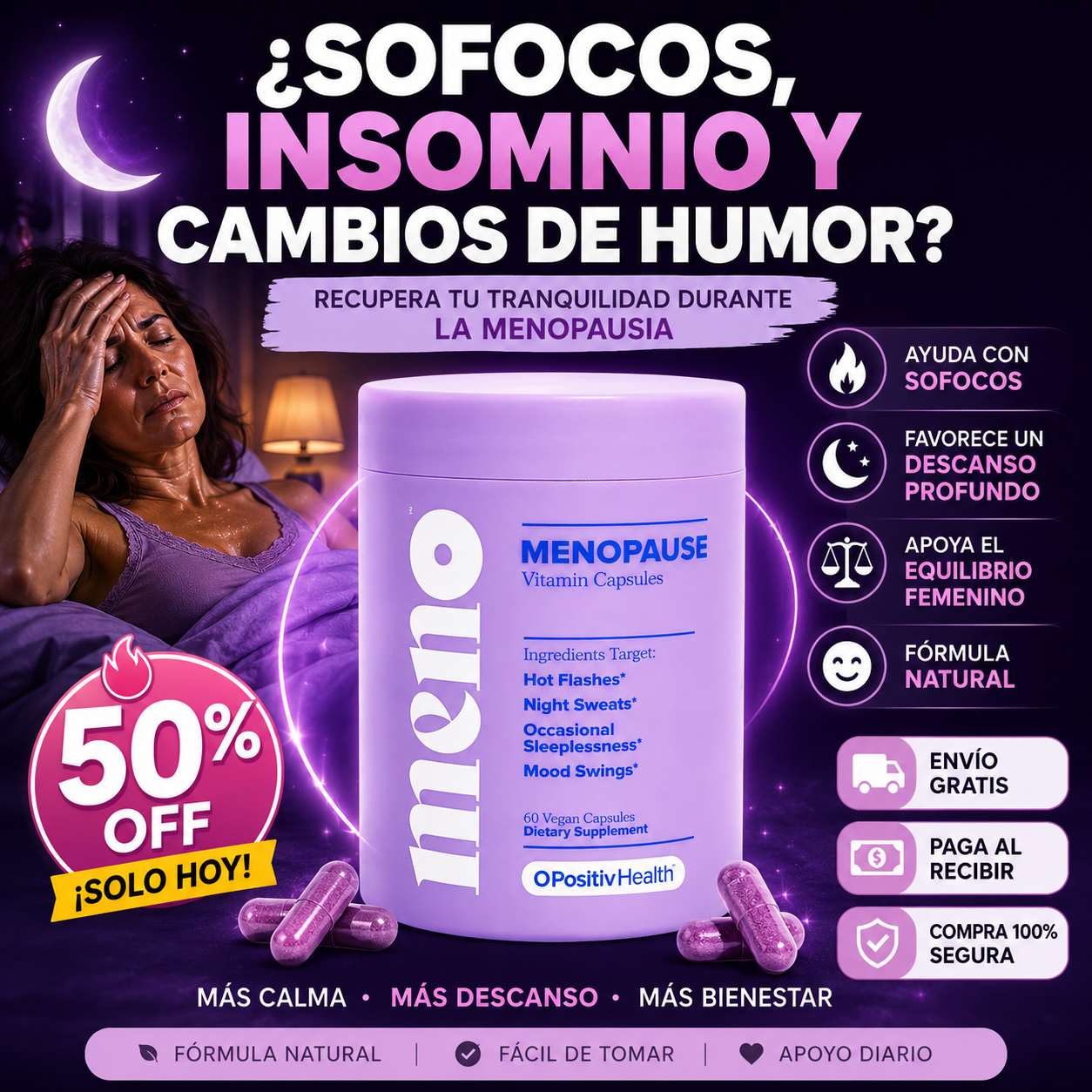 MENO BALANCE™ Apoyo Natural Para Una Menopausia Más Tranquila y Equilibrada