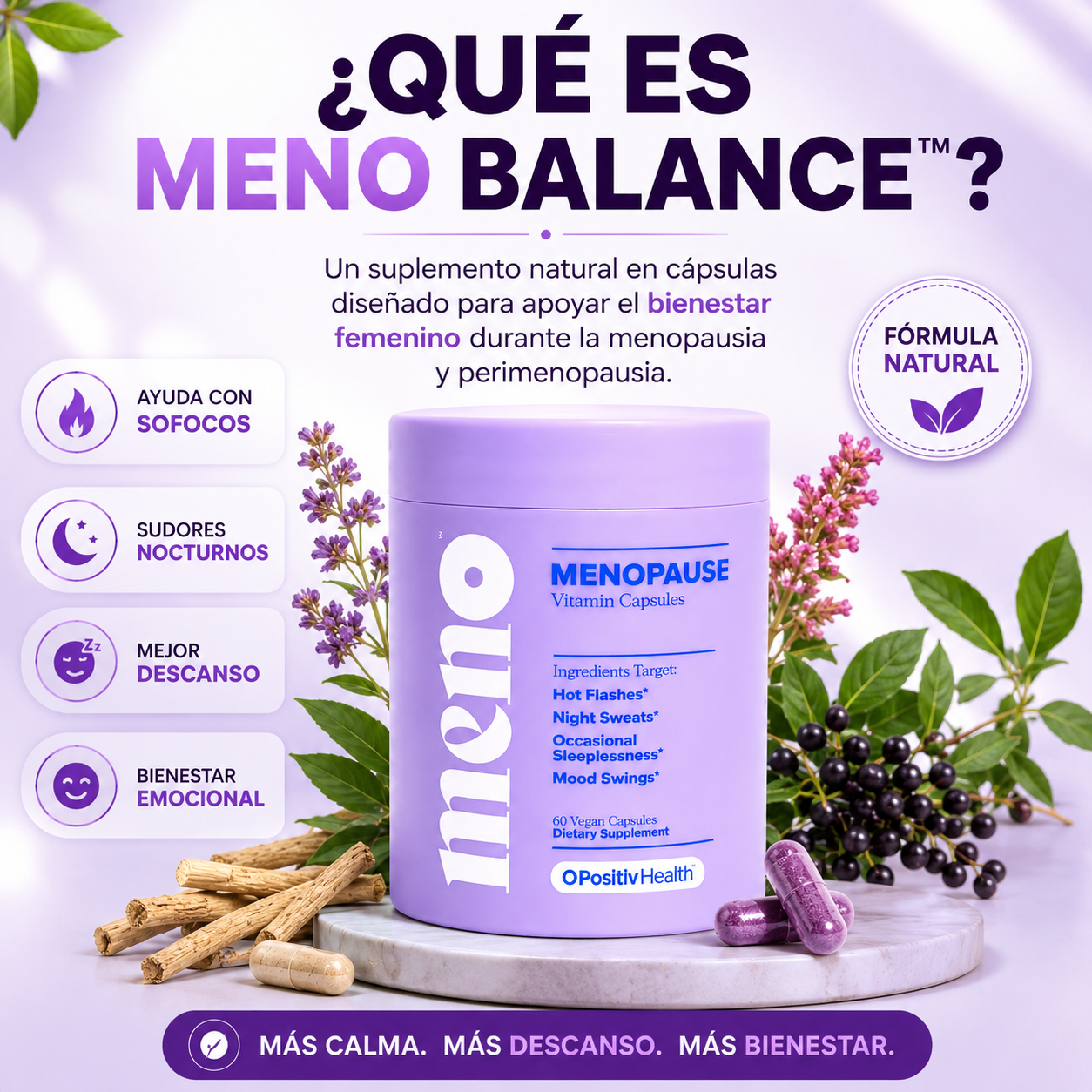 MENO BALANCE™ Apoyo Natural Para Una Menopausia Más Tranquila y Equilibrada