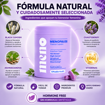 MENO BALANCE™ Apoyo Natural Para Una Menopausia Más Tranquila y Equilibrada