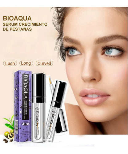 Serum Bioaqua para Pestañas y Cejas || Nutrición profunda para una mirada más definida y natural