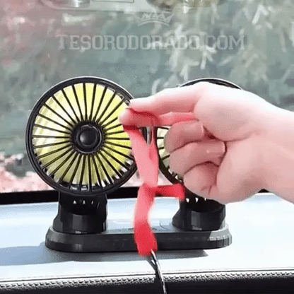 Ventilador Doble 360° para Carro ||  Frescura Inteligente