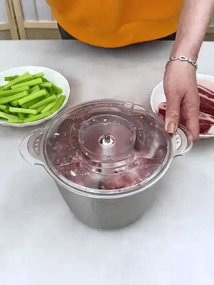 PROCESADOR DE ALIMENTOS ELÉCTRICO DE ACERO INOXIDABLE