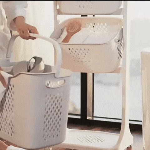 Carrito Organizador Vertical con Ruedas Giratorias