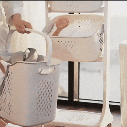 Carrito Organizador Vertical con Ruedas Giratorias