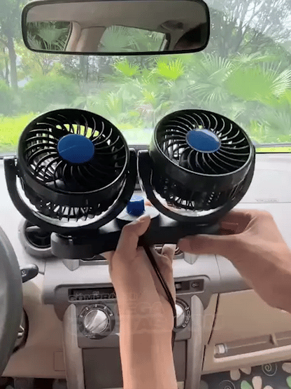 Ventilador Doble 360° para Carro ||  Frescura Inteligente