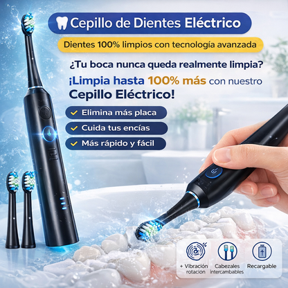 Cepillo de Dientes Eléctrico || Limpieza profunda sin esfuerzo todos los días