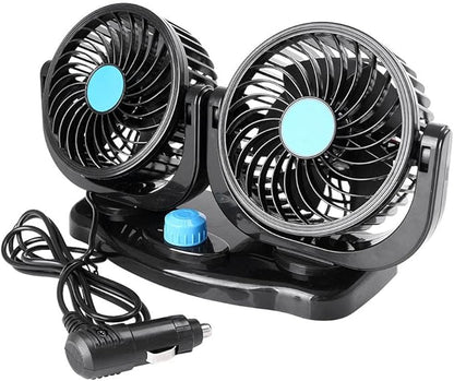Ventilador Doble 360° para Carro ||  Frescura Inteligente