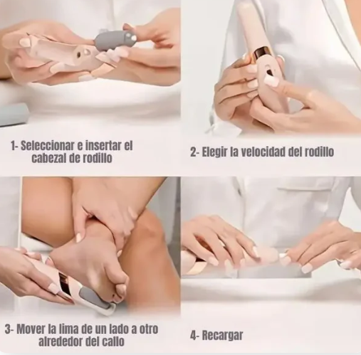 Pedi Spa Set Profesional || Lima Eléctrica Inalámbrica Antidurezas-Talones suaves, cuidados y sin grietas.