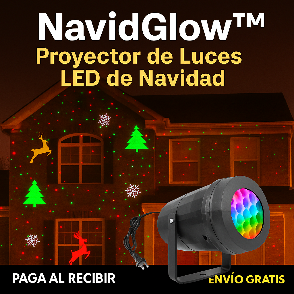 NavidGlow™ || Proyector de Luces LED de Navidad