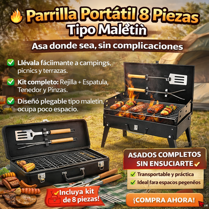 Parrilla portátil 8 piezas G