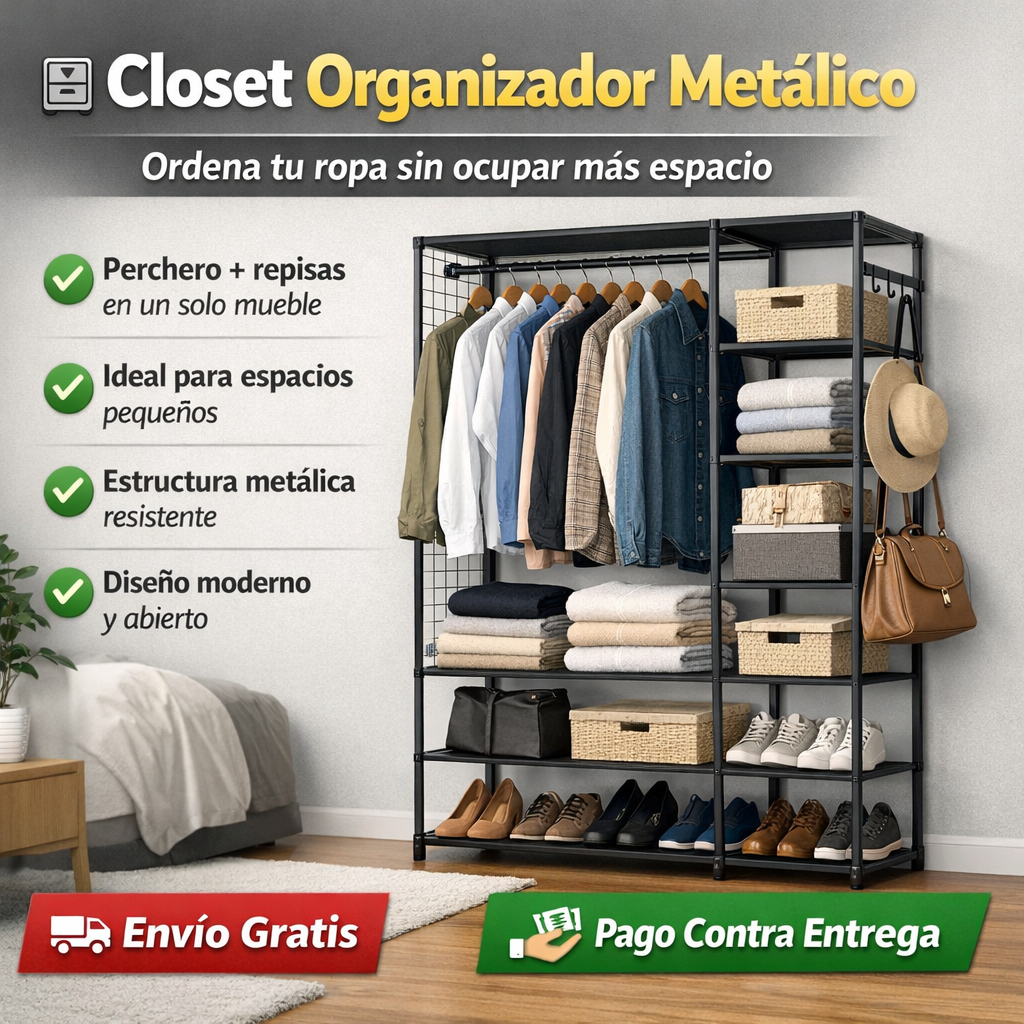 Closet Organizador Metálico Multifuncional