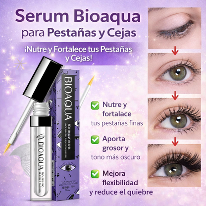 Serum Bioaqua para Pestañas y Cejas || Nutrición profunda para una mirada más definida y natural