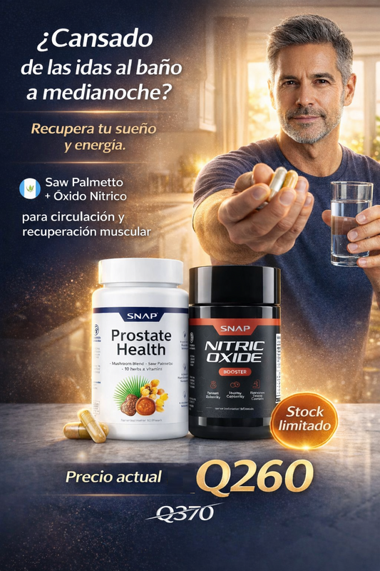 Combo Masculino SNAP || Prostate Health + Nitric Oxide Booster